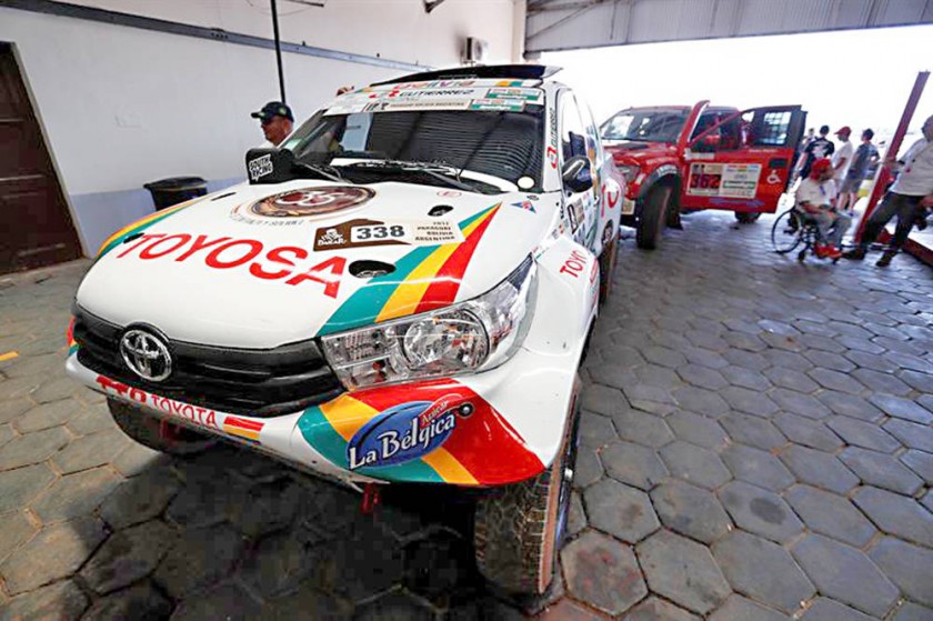 La camioneta con la que competirá el cruceño Rodrigo Gutiérrez.