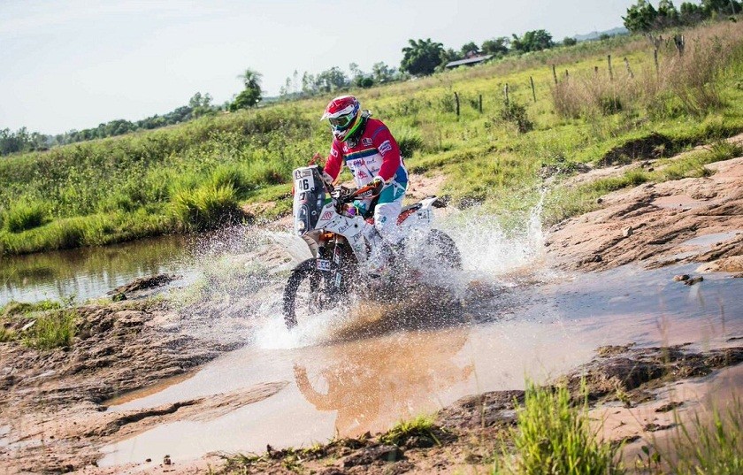 El motociclista boliviano, Fabricio Fuentes. Foto: Gentileza