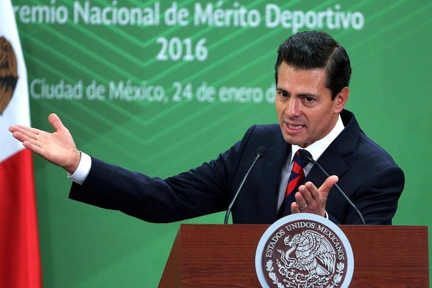 El presidente de México, Enrique Peña Nieto, durante un acto oficial celebrado en la capital mexicana. EFE