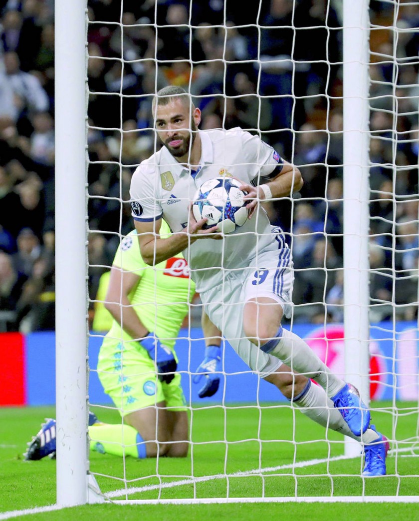 El francés Karim Benzema aportó con un gol en la victoria del Real Madrid, en la ida de los octavos de final.