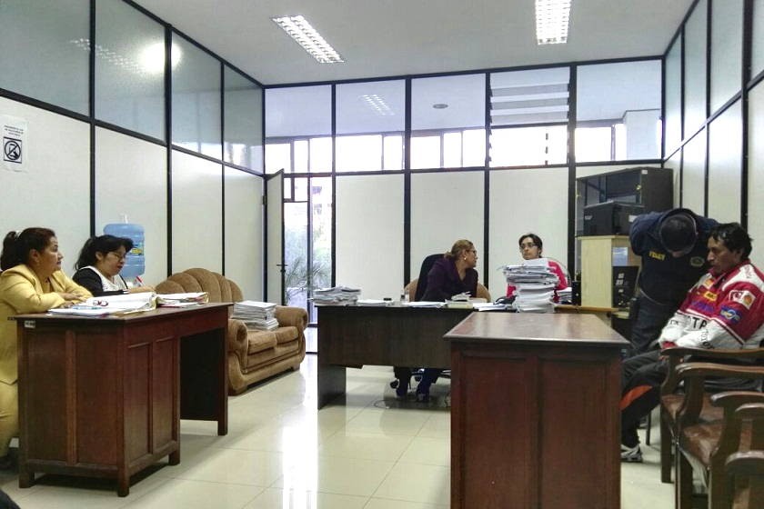 La audiencia cautelar de esta tarde en la que el autor se sometió a juicio abreviado. Foto: CORREO DEL SUR