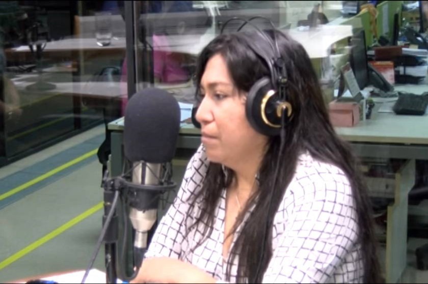 Marianela Paco durante su entrevista en El Deber Radio. Foto: Captura de video