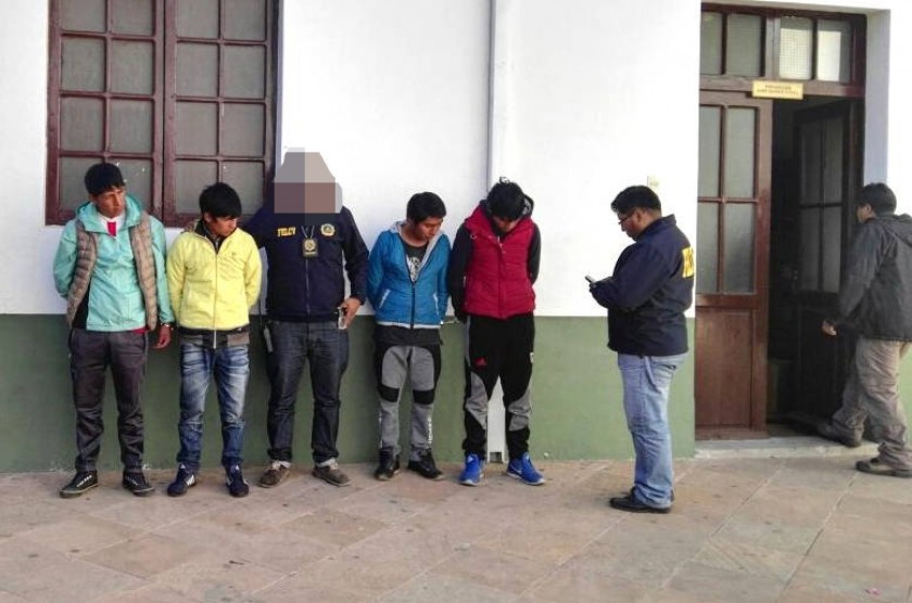 Los presuntos violadores fueron presentados esta mañana. Foto: CORREO DEL SUR