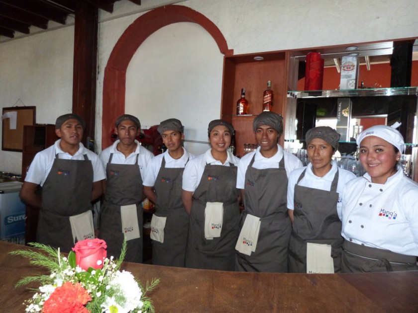 Parte del equipo de jóvenes del proyecto Manq’a que llegó a Sucre. CAPITALES