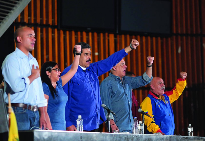 GOBIERNO. El presidente venezolano, Nicolás Maduro, durante un acto de gobierno realizado pocas horas antes de la...