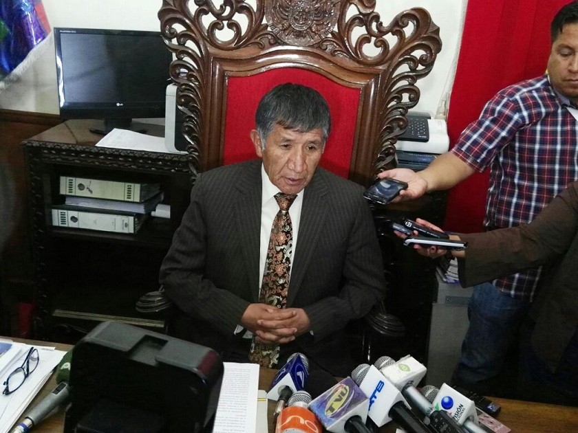 El presidente del Tribunal Supremo de Justicia (TSJ), Pastor Mamani. Foto: CORREO DEL SUR