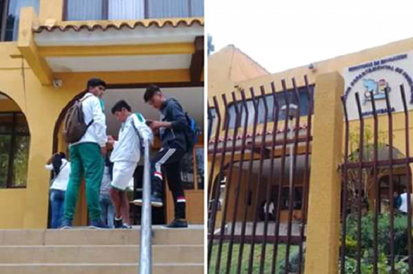 Los estudiantes de Incahuasi fueron traídos a Sucre a pesar de no estar registrados oficialmente. Foto: Gentileza