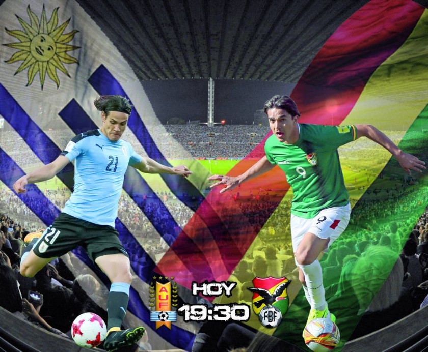 El uruguayo Edinson Cavani y el boliviano Marcelo Martins liderarán a sus selecciones, esta noche, en Montevideo.