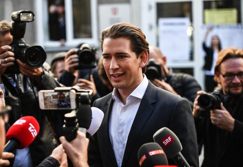 El ministro de Exteriores de Austria, Sebastian Kurz, de 31 años, es uno de los favoritos. Foto: EFE