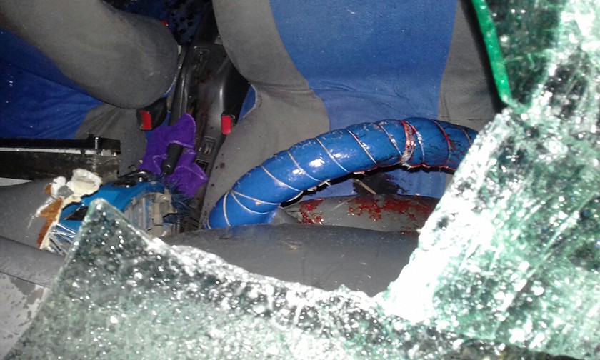 Así quedó el motorizado que protagonizó el accidente de esta madrugada. FOTO: Gentileza