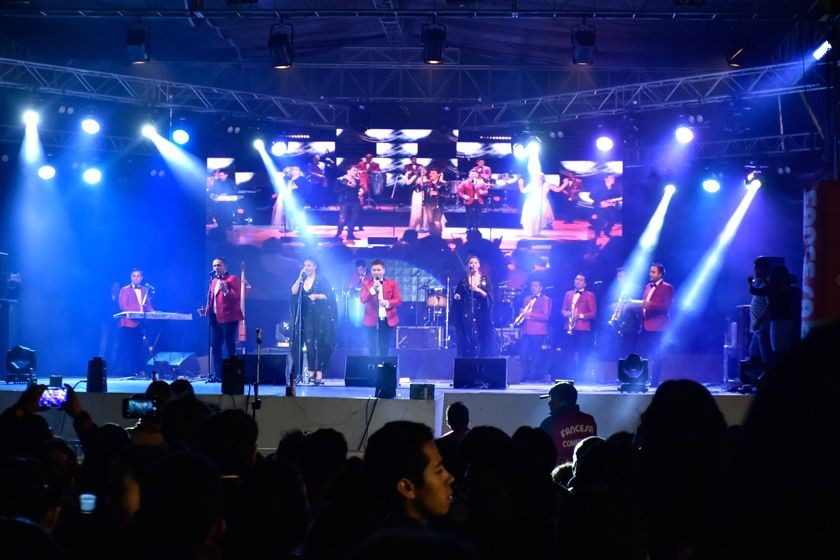 La Sonora Dinamita en el escenario de la Fexpo Sucre 2017. Foto: Freddy Bayo