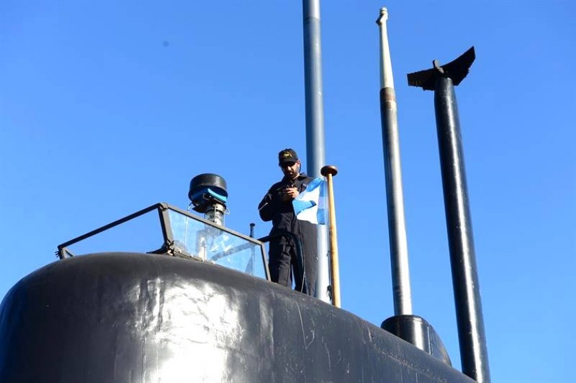 Fotografía sin fecha cedida por la Armada Argentina que muestra el submarino de la Armada desaparecido. EFE