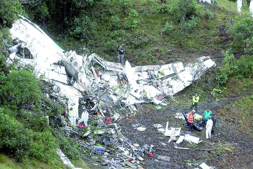 TRAGEDIA. El avión de LaMia se estrelló el 28 de noviembre en Colombia cuando transportaba al Club de fútbol Chapecoense