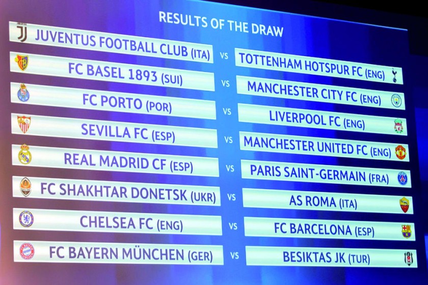 Así quedó el cuadro de octavos de final de la Liga de Campeones.