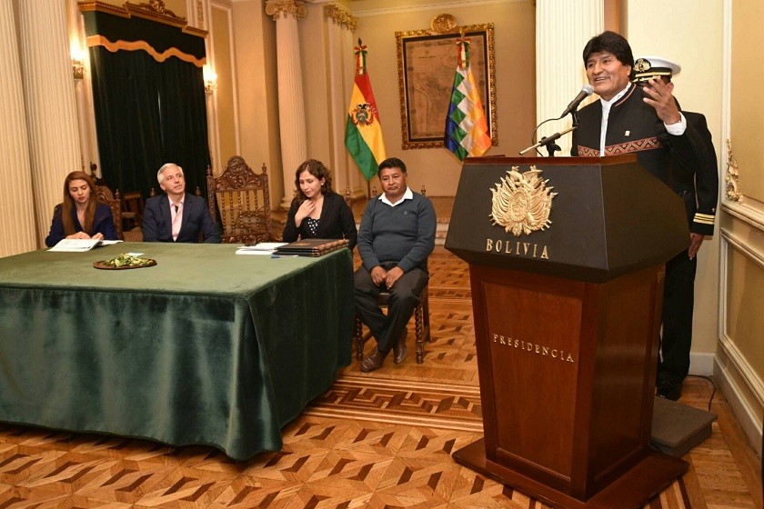 Morales anticipó hoy que convocará a todos los sectores sociales a realizar un encuentro nacional. Foto: ABI