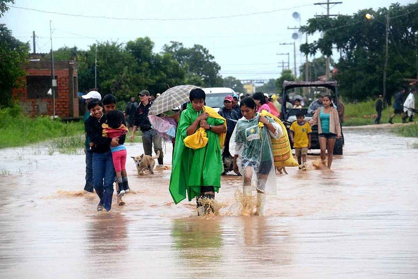 Las lluvias en Beni anegaron comunidades. Foto: Internet