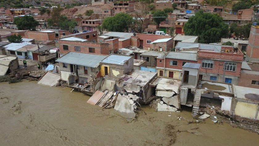 En Tupiza se perdieron casi 50 casas por la furia del río Tupiza. Foto: Gentileza