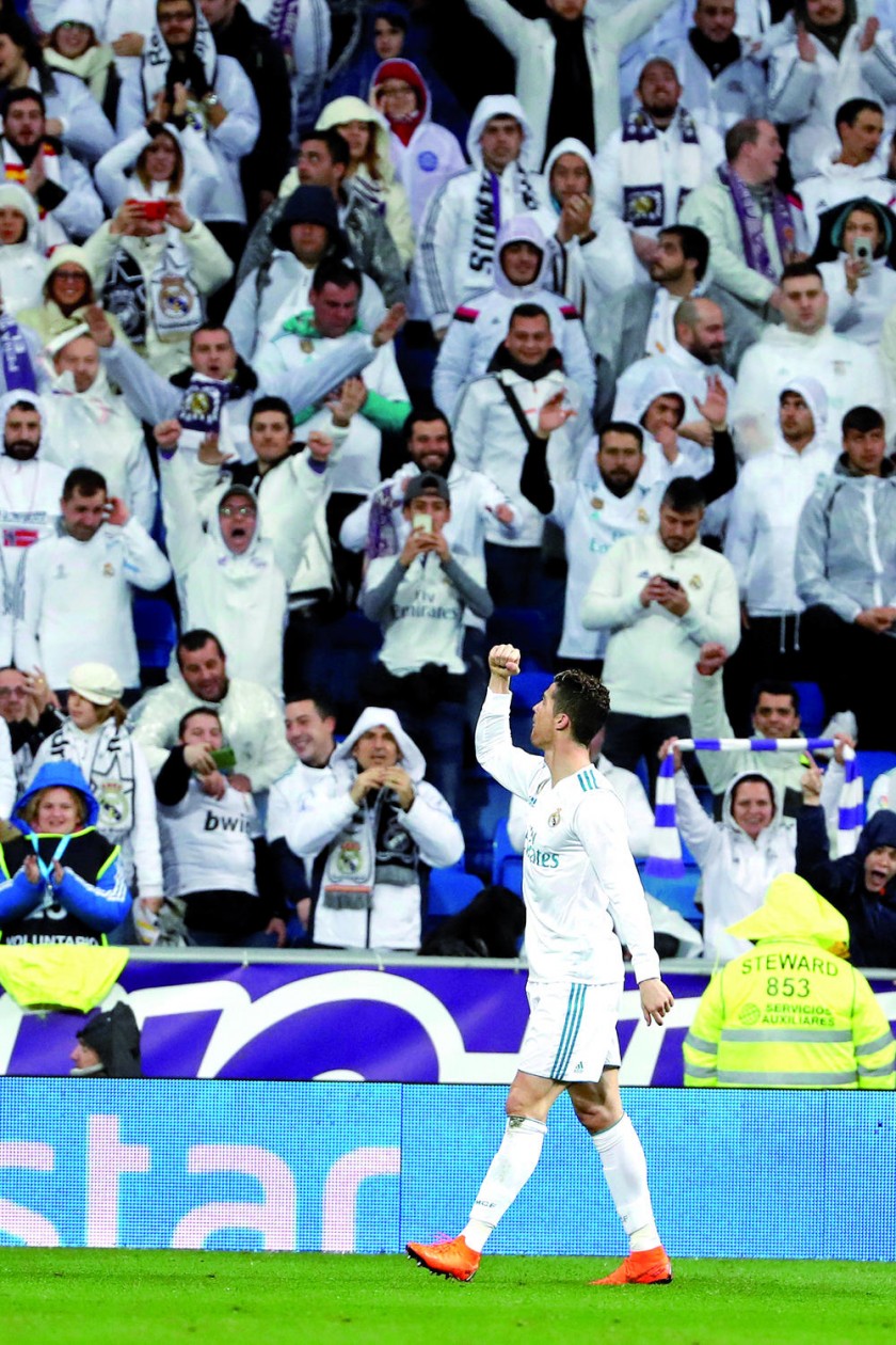 Cristiano Ronaldo aportó con un doblete en la victoria del Real Madrid sobre el Getafe, por la Liga española.