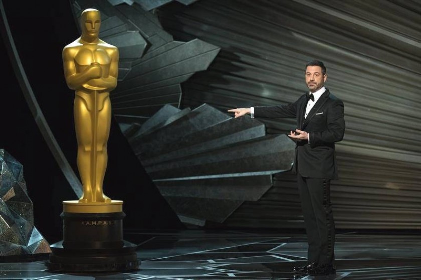 Jimmy Kimmel presenta la 90 edición de los Óscar en el Dolby Theatre de Hollywood, California. Foto: EFE