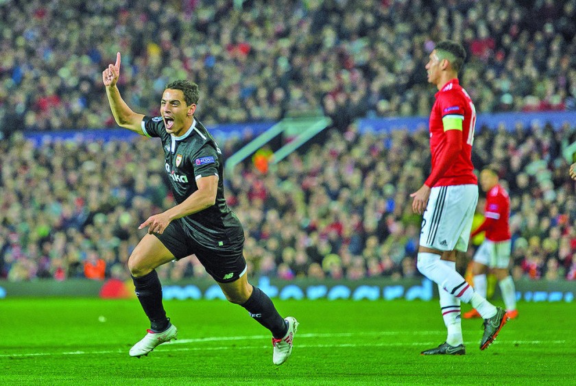 El francés Wissam Ben Yedder fue el artífice de la clasificación del Sevilla a octavos de final a costa del United.