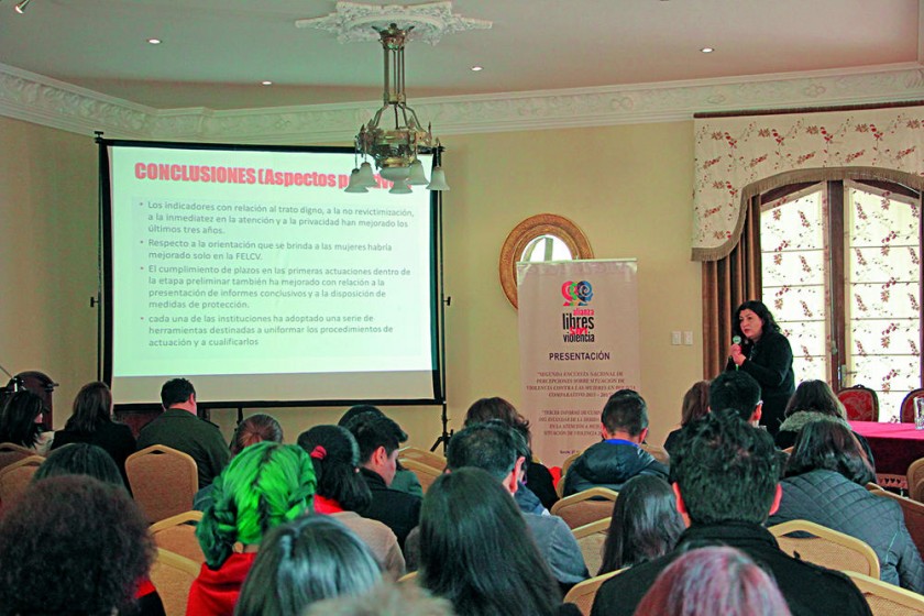 PRESENTACIÓN. Muestra de los resultados de ambas encuestas realizadas en 2015 y 2017, por la Alianza Libres Sin Violenci