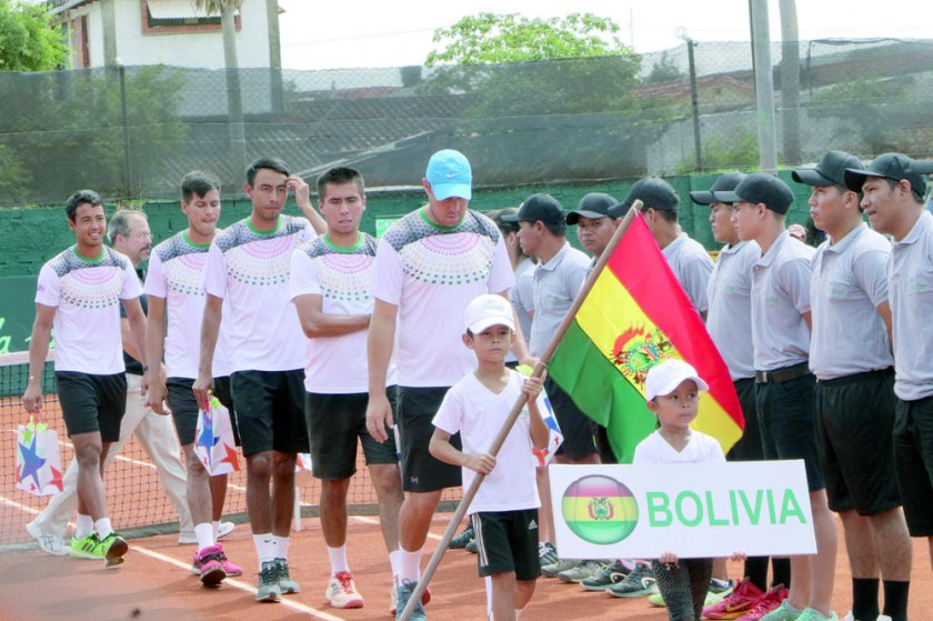 El equipo boliviano que juega por la permanencia en el Grupo II de la Zona Americana de la Copa Davis de tenis.