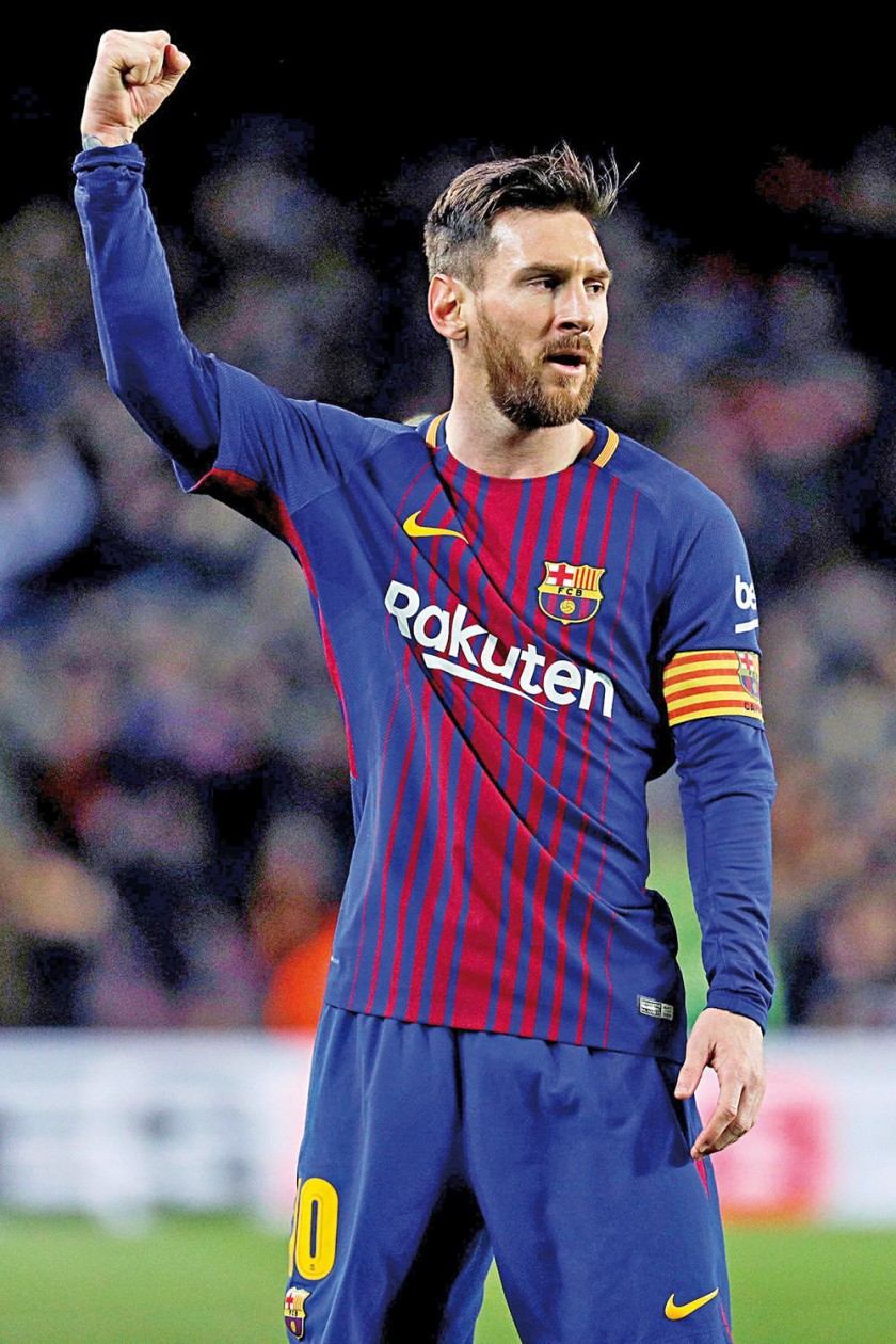 “La Pulga” anotó tres goles para el triunfo del Barcelona ayer, sobre el Leganés, por la Liga española.