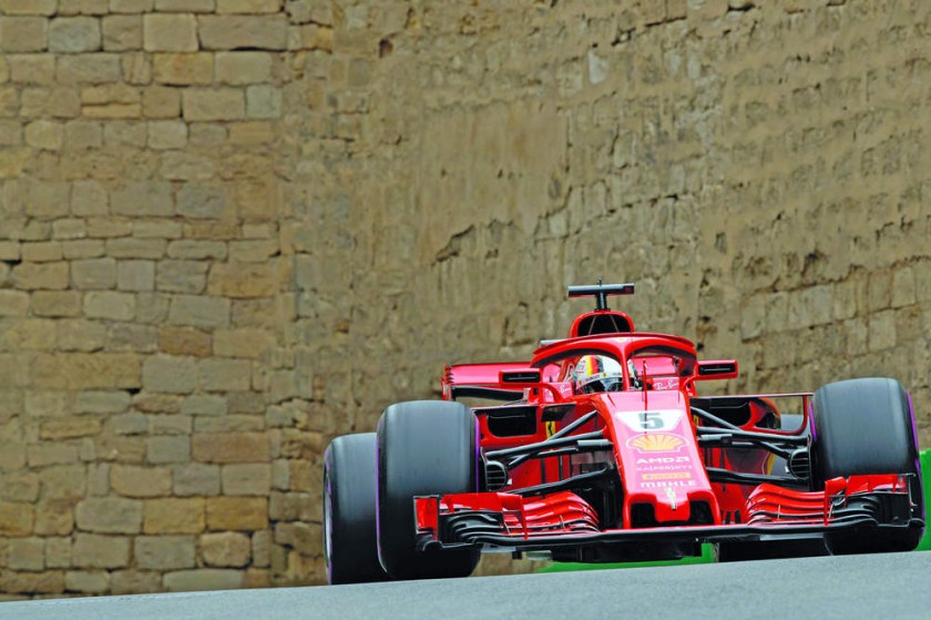 El corredor germano de Ferrari fue el más rápido de la ronda de clasificación del Gran Premio de Azerbaiyán.