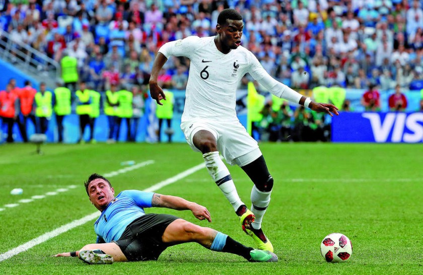 Uruguay no pudo frenar a Francia ayer, en los cuartos de final.