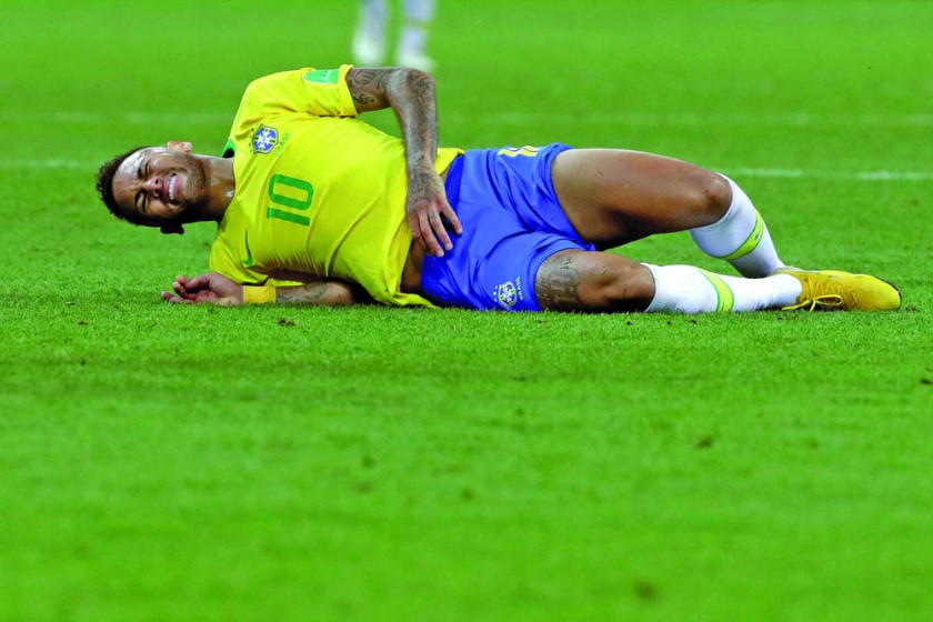 El delantero de la Canarinha se despidió del Mundial en cuartos de final, con una imagen que no gustó a muchos.