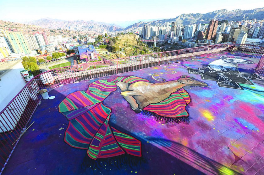 ARTE. Los murales gigantes pintados en un espacio de la ciudad de La Paz.