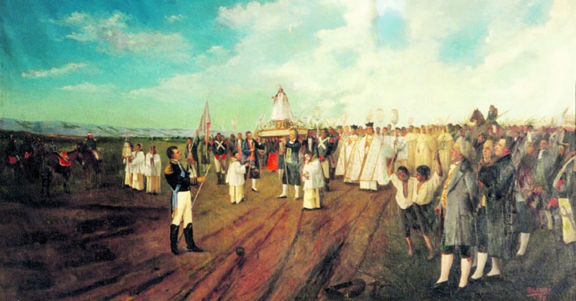 Belgrano y la Virgen de la Merced (cuadro de Pedro Blanquè).