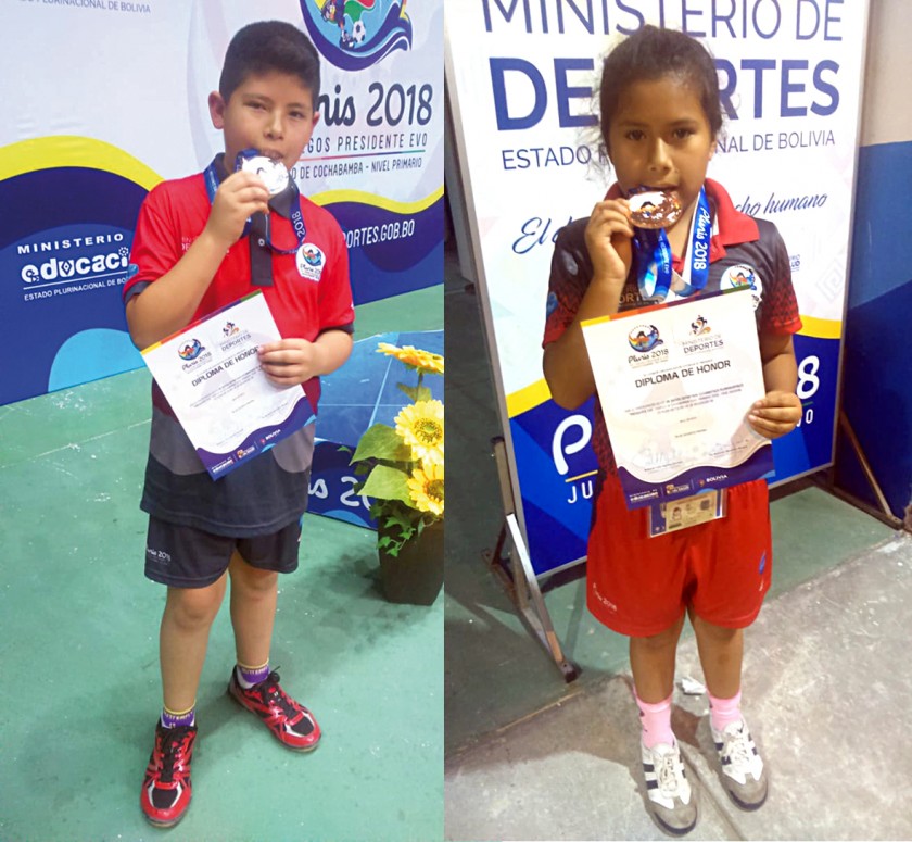 Herlan Tapia consiguió la medalla de plata en tenis de mesa (i); al lado, Luz Vera se colgó la presea de bronce en ajedr