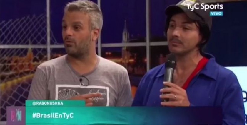 El humorista Pablo Fernández en el programa argentino Rabonushka de TyC Sports. FOTO: Captura de pantalla