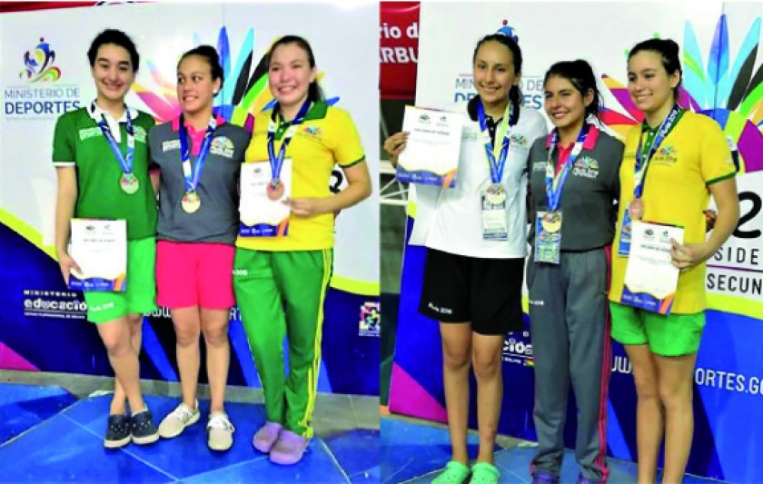 Isabel Caballero y Samantha Velásquez no sólo ganaron, sino que batieron récords en la disciplina de natación de los Plu