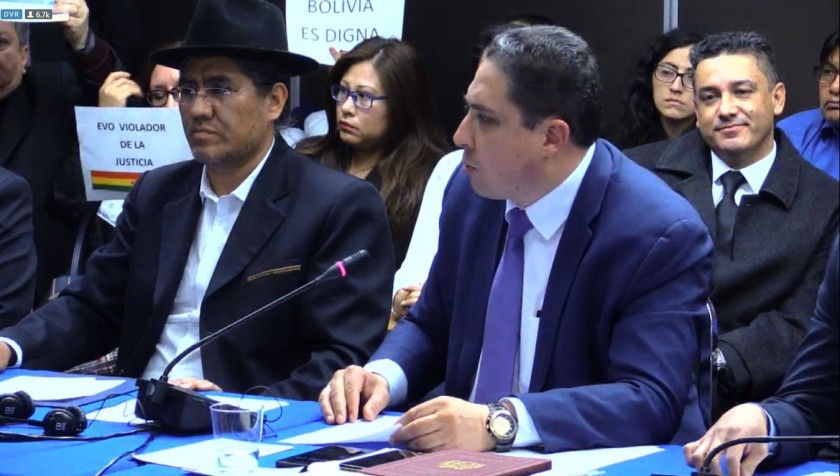 La audiencia de la CIDH, en Washington, en contra de la reelección indefinida. FOTO: Captura de pantalla