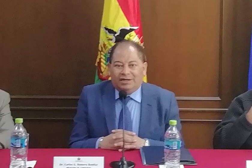 El ministro de Gobierno, Carlos Romero. Foto: ABI