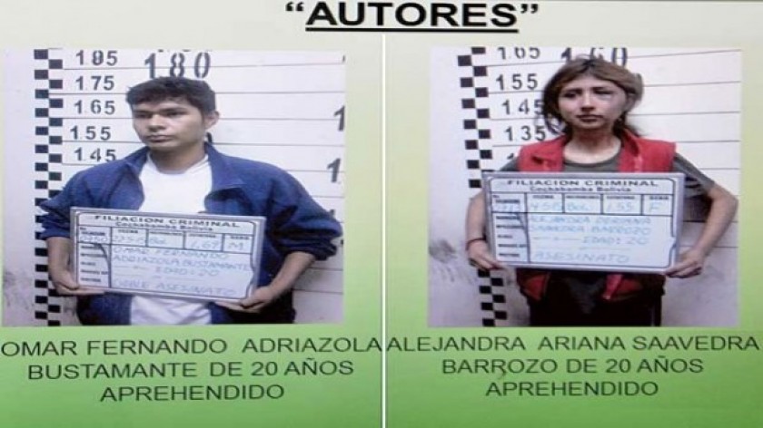 Omar Adriázola y su ex enamorada planificaron la muerte de las hermanas del autor del crimen. FOTO: Archivo Erbol