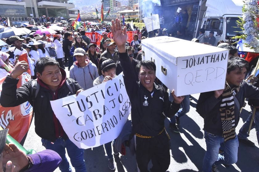 La UPEA hizo varias movilizaciones por la muerte de Jonathan Quispe. Foto: Archivo