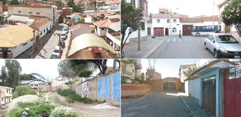 CORTADAS. La calle final Urcullo, la avenida Jaime Mendoza, la calle 25 de Mayo y la calle José Álvarez del sector del c