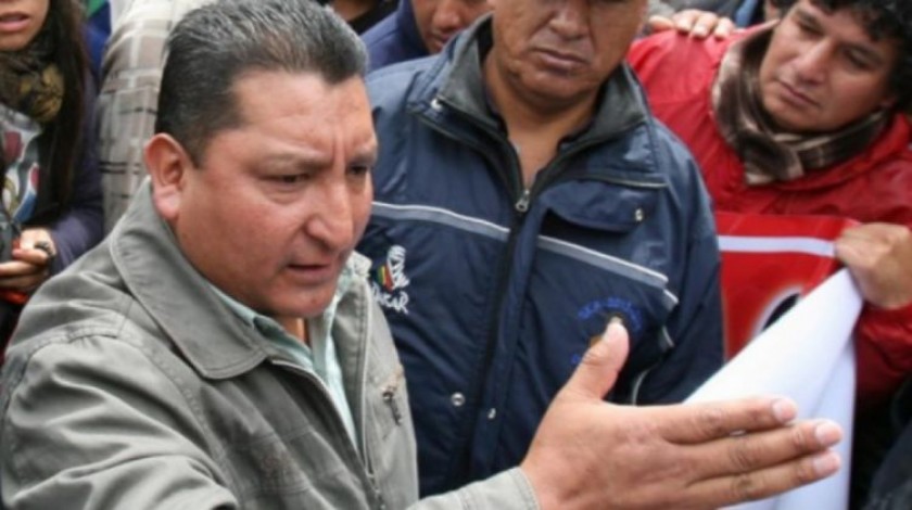 El secretario ejecutivo de la Confederación Nacional de Choferes de Bolivia, Ismael Fernández. FOTO: ANF