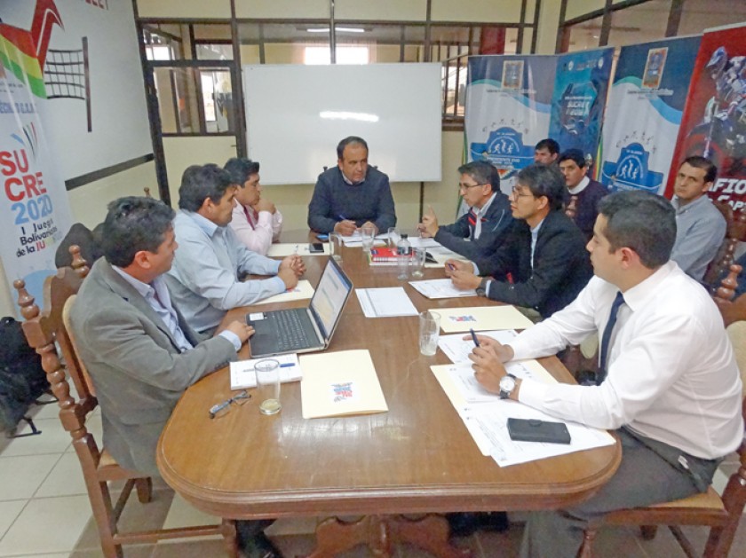 Una de las últimas reuniones de directorio del Comité Organizador de los Bolivarianos de la Juventud.