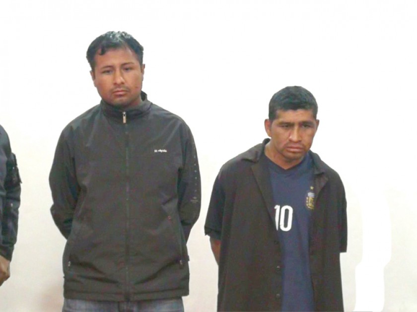 CAPTURADOS. Los dos sospechosos.