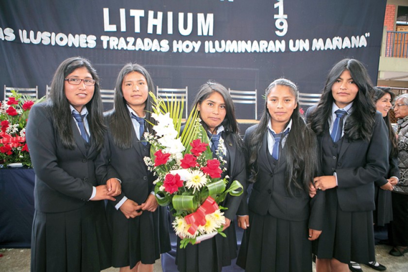 Adela Ortiz, Gabriela Calderón, Máxima Torihuano, Karina Díaz y Jhovana Rodríguez.