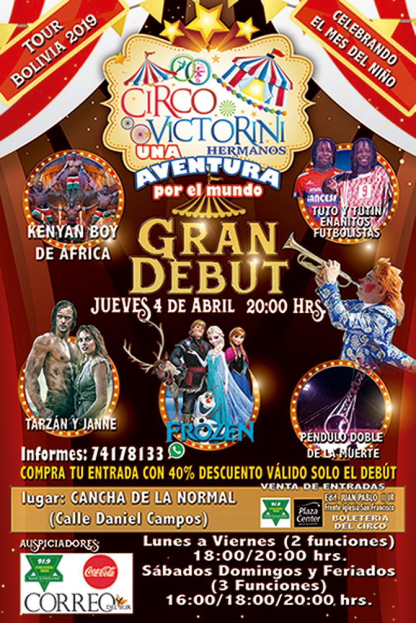 CIRCO. El material promocional de los artistas que visitan Sucre.