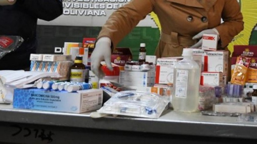 Algunos de los medicamentos incautados por la Policía. FOTO: Ministerio de Salud