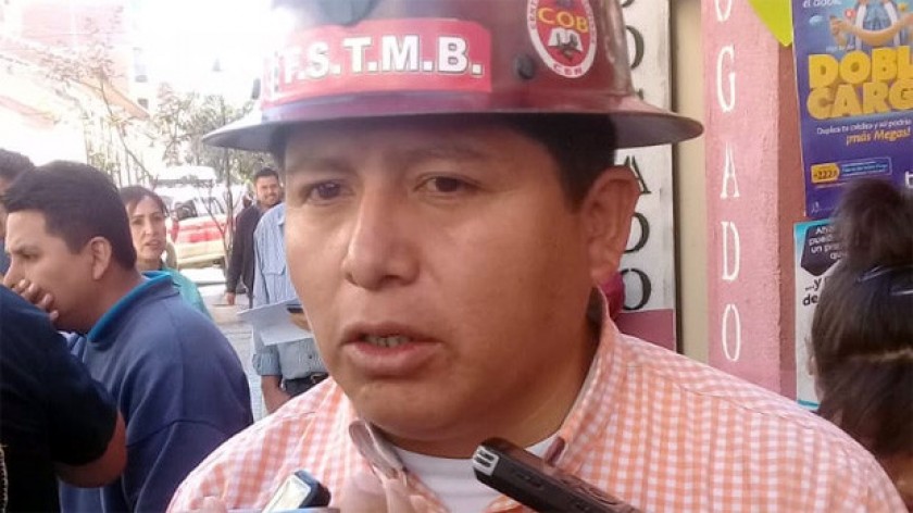El ejecutivo de la COB, Juan Carlos Huarachi. FOTO: Mario Fernández/ Erbol