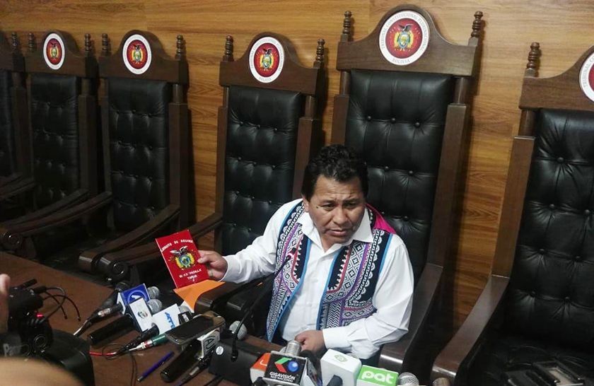 El presidente del TCP, Petronilo Flores, en la conferencia de prensa de este martes. FOTO: CORREO DEL SUR