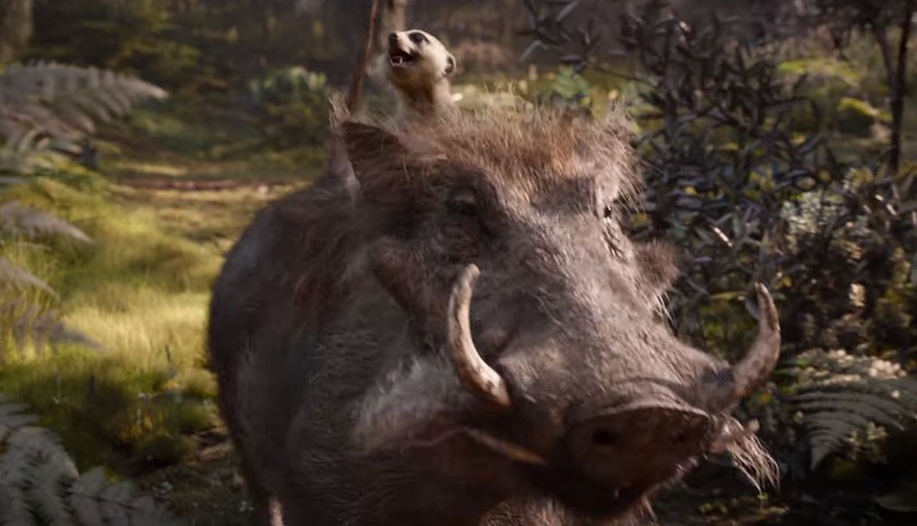 El icónico par de amigos Timón y Pumba se muestran cantando en este nuevo tráiler de "El rey león". FOTO: Internet