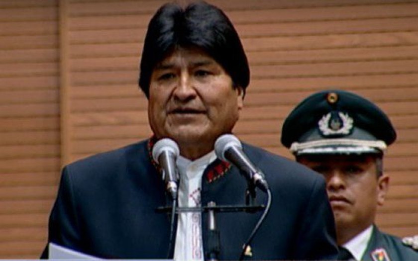 El presidente Evo Morales se pronunció este jueves sobre el arresto de Julian Assange. FOTO: Bolivia TV
